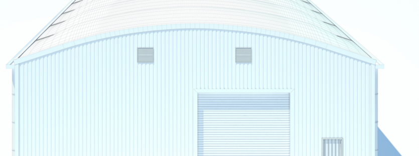 Hangar démontable rapidement mis en place dans les Deux-Sèvres