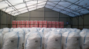 Bâtiment de stockage de big bags